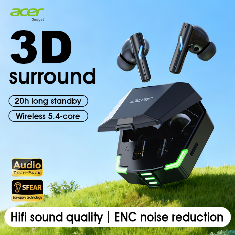 Esports Wireless Gaming Headset - Acer Ohr625 Wireless Bluetooth Earphones, In-Ear,