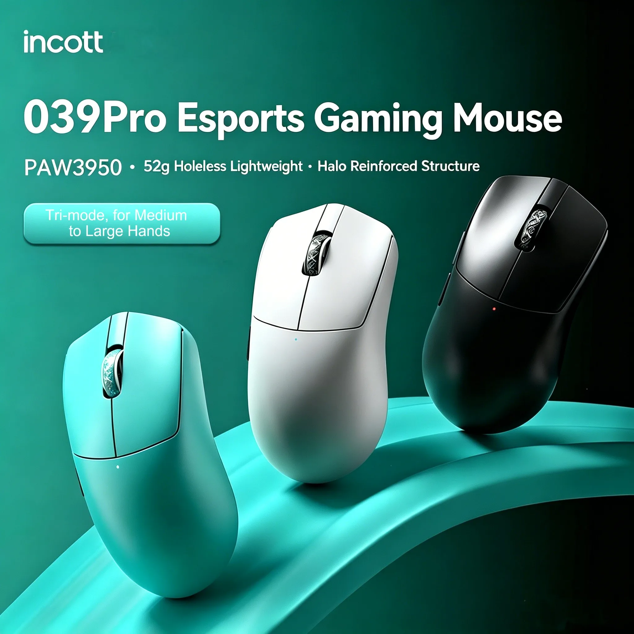 Esports Gaming Kings - Incott 039 Pro PAW3950ES-KING 8KHz Tri-Mode