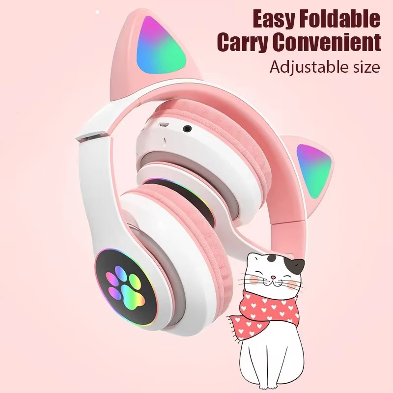 JST-28 Wireless Headphones Cat - Esports Wireless Gaming Headset 评论和价格