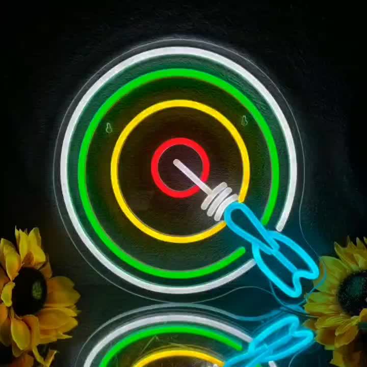 Bullseye Dart Neon Sign Dimmab - Esports And Gaming Lounge 评论和价格