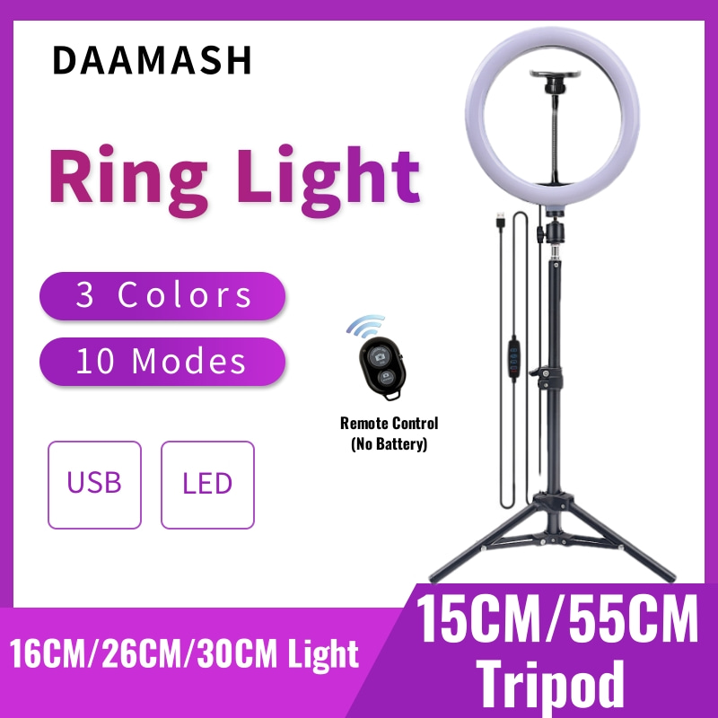 16cm/26cm/30cm LED Selfie Ring - Webcam Ring Light 评论和价格