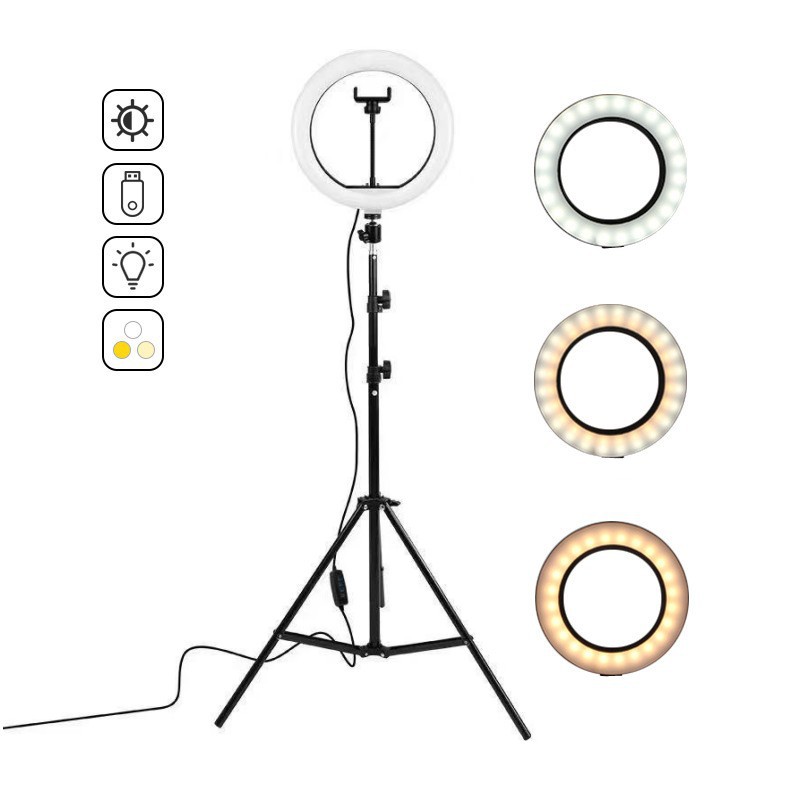 16cm/26cm/30cm LED Selfie Ring - Webcam Ring Light 评论和价格