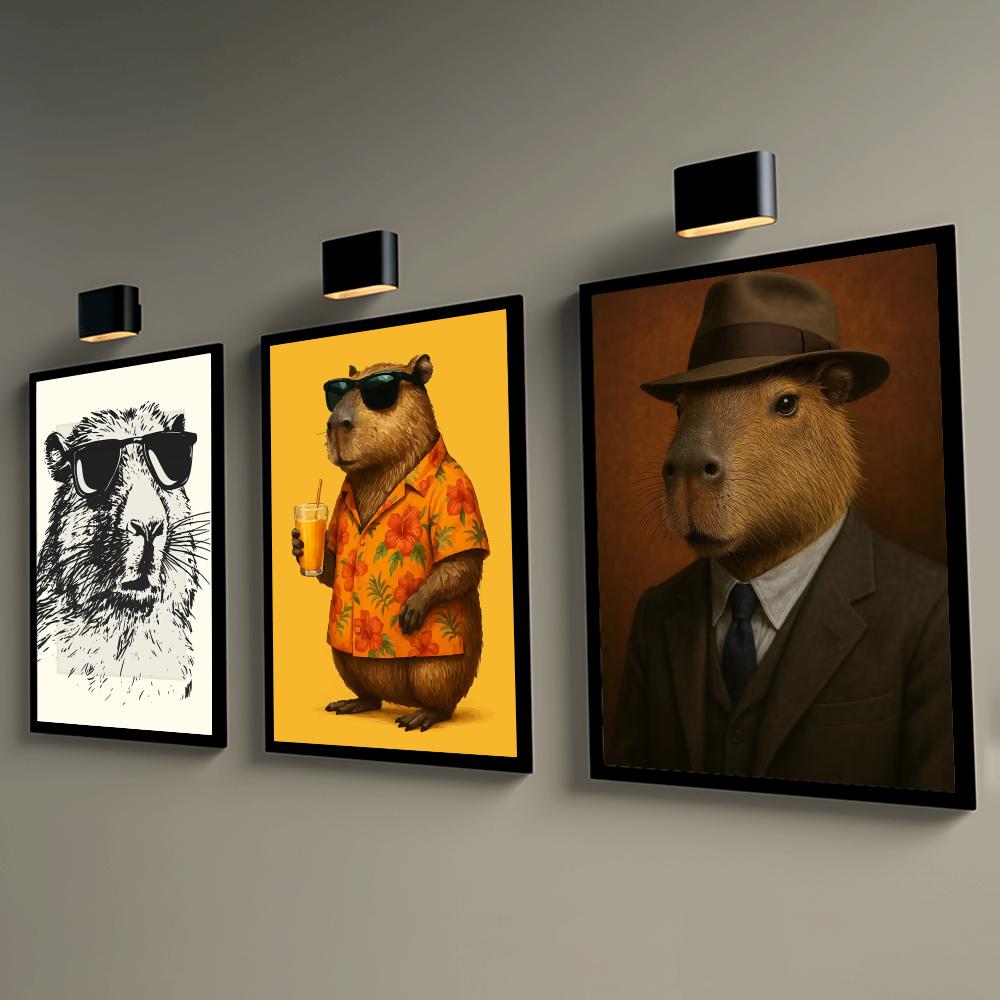 Sunglasses Capybara Print Wall - Esports And Gaming Lounge 评论和价格