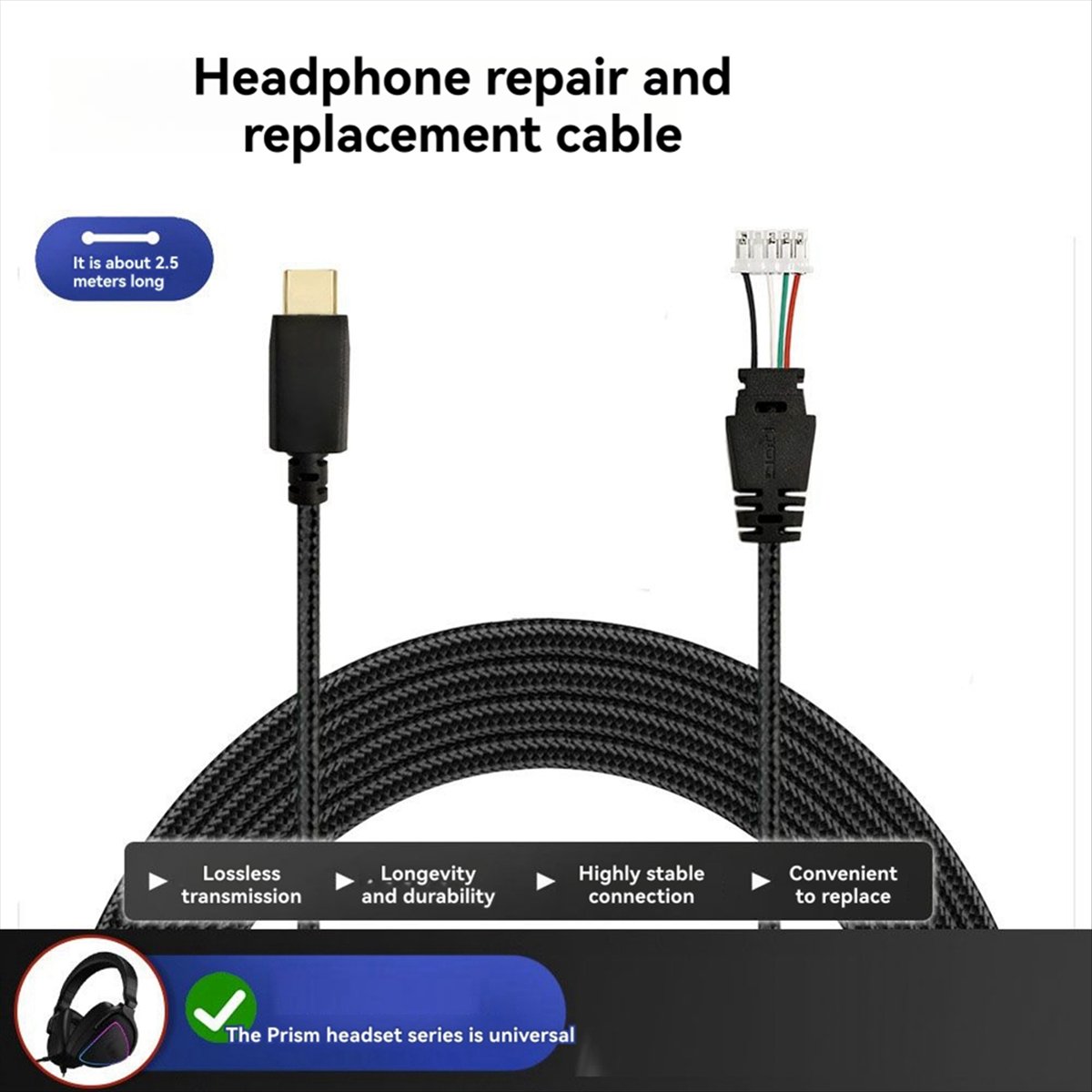 DT75New Arrival Braided Wire f - Esports Wireless Gaming Headset 评论和价格