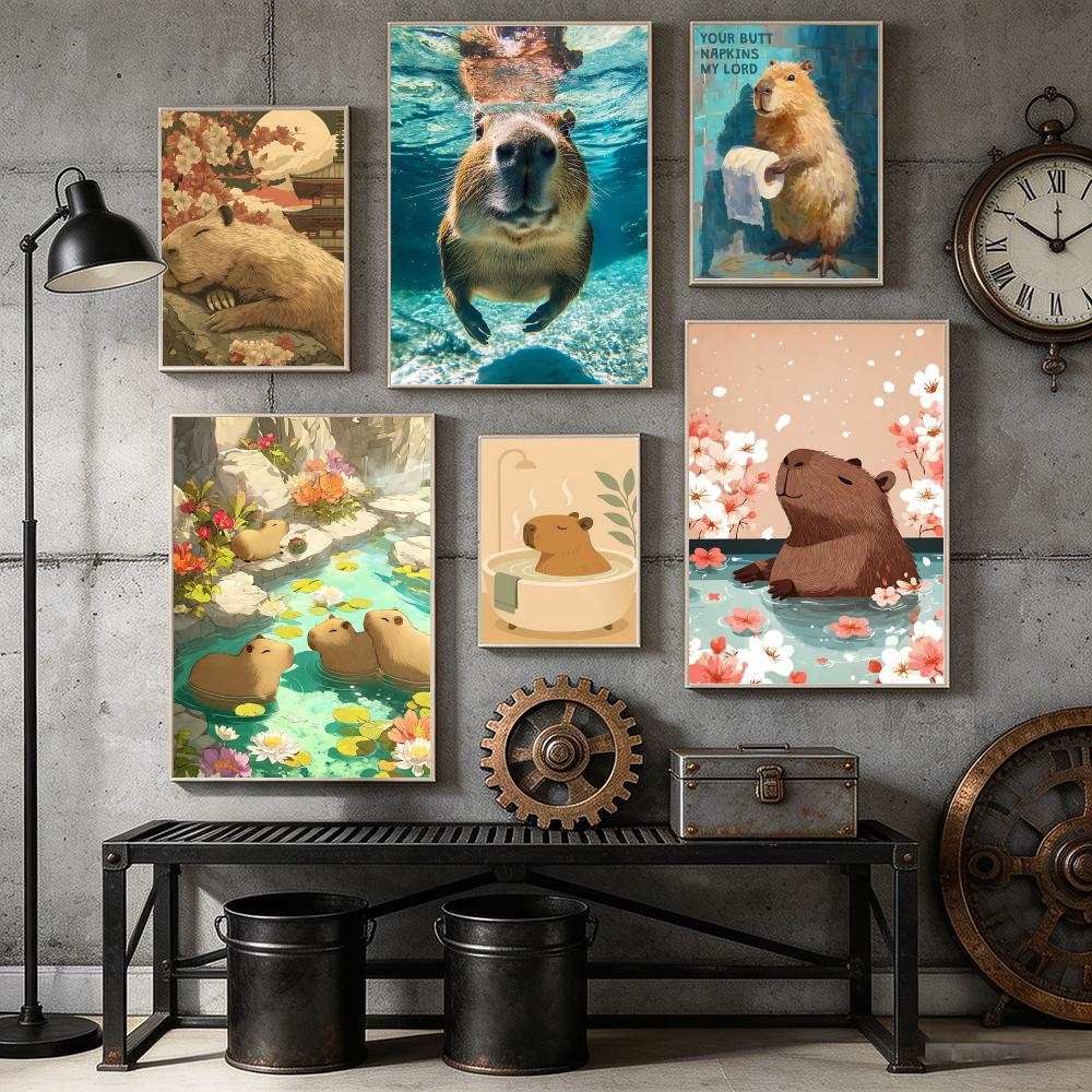 Healing Capybara Poster Art Po - Esports And Gaming Lounge 评论和价格