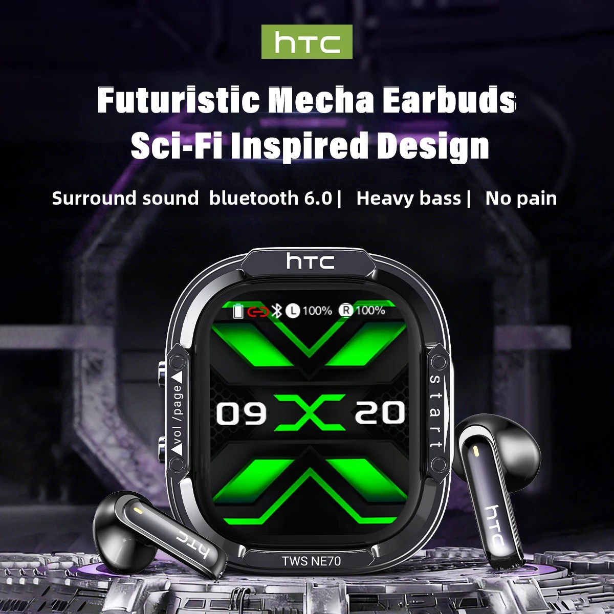 HTC NE70 Bluetooth V6.0 Headph - Esports Wireless Gaming Headset 评论和价格