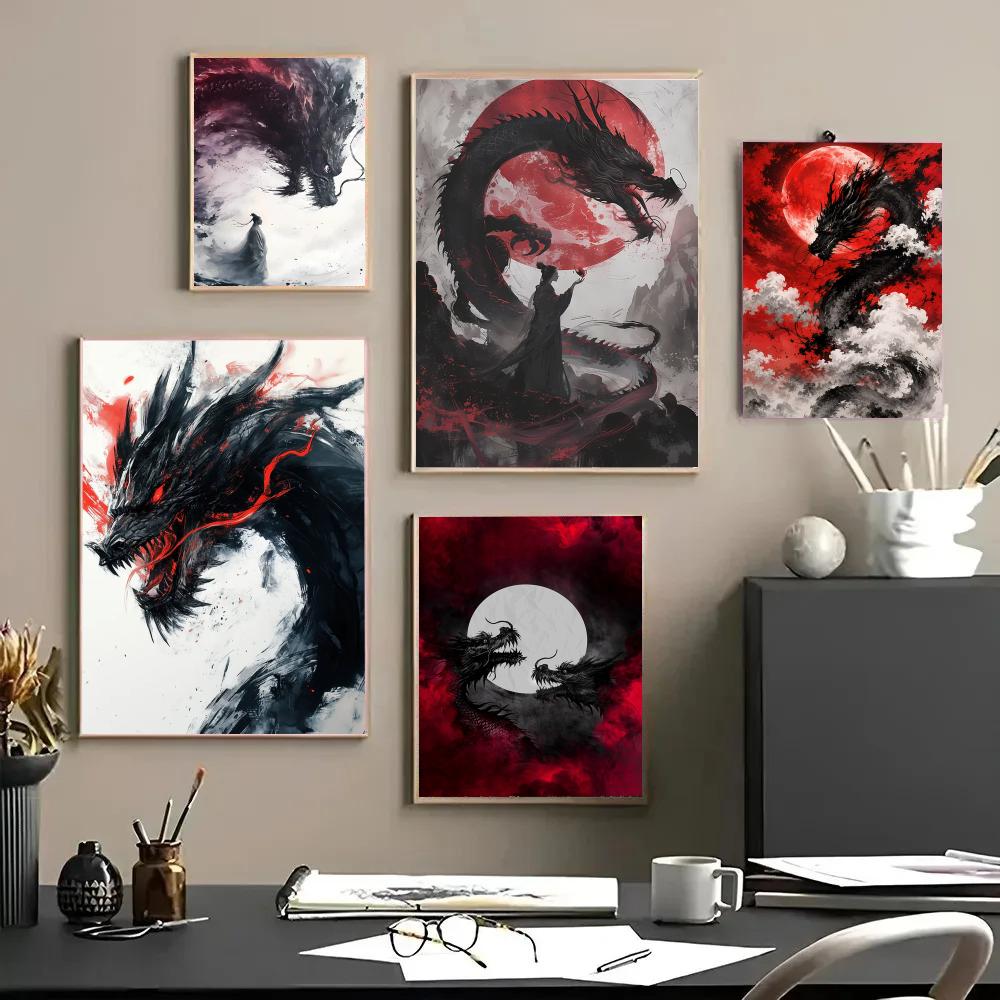 Black Dragon Poster Waterproof - Esports And Gaming Lounge 评论和价格